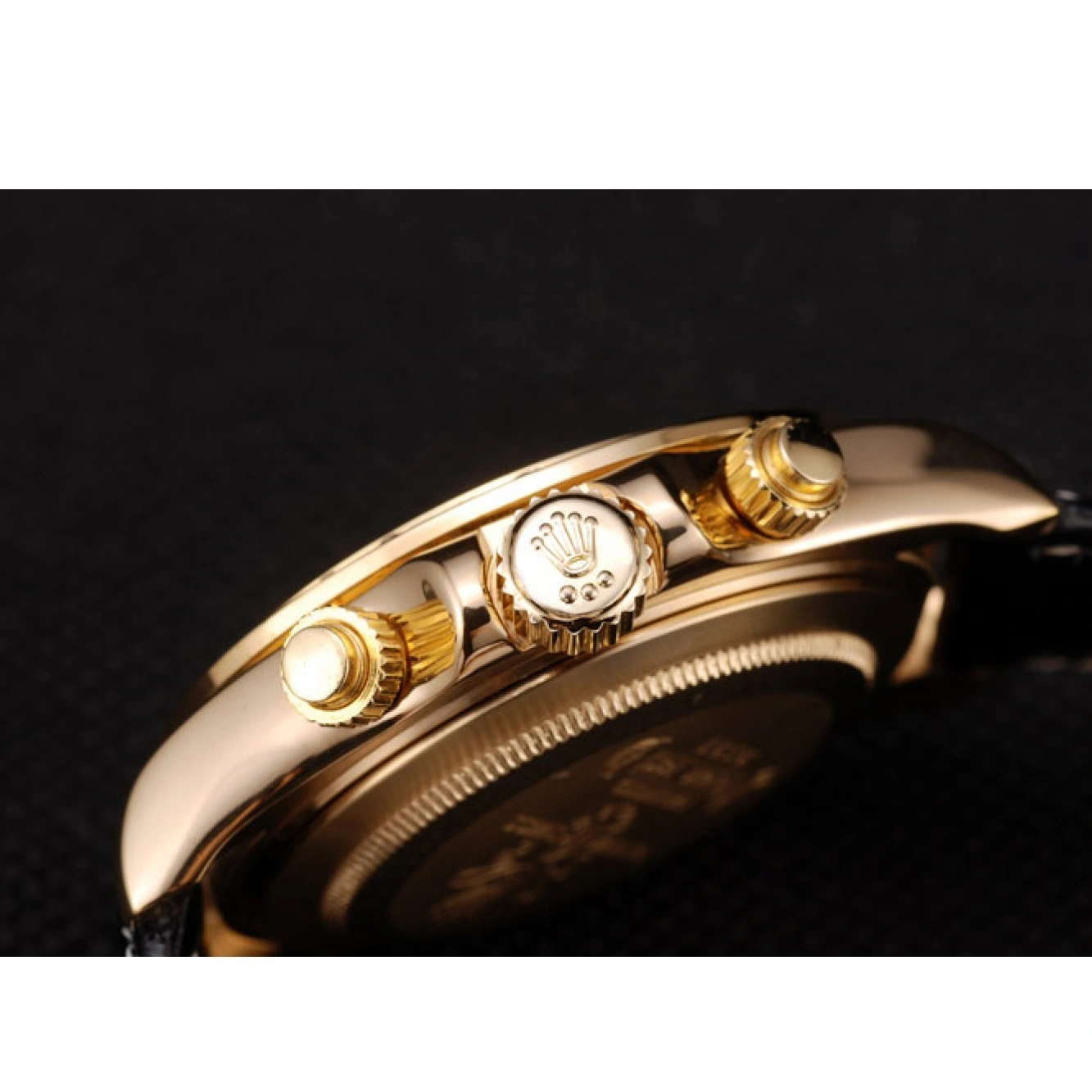 Black Gold Bezel Daytona Crystal Rolex Dial Studded Case 1013